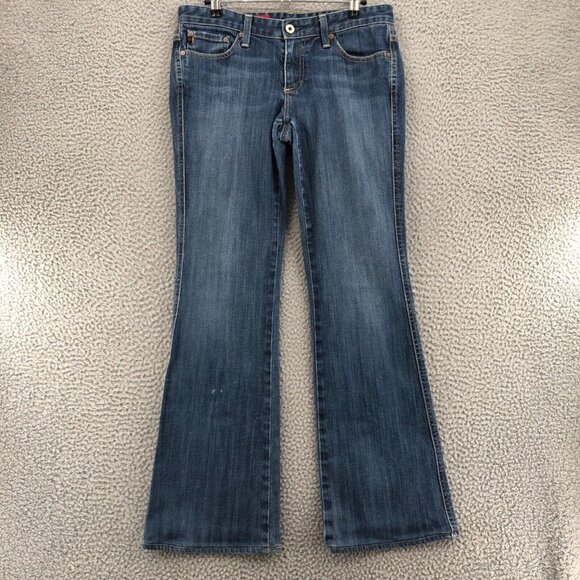Adriano Goldschmied Jeans Womens 28R The Club Blue Flared Leg Medium Wash Denim* - Picture 1 of 14